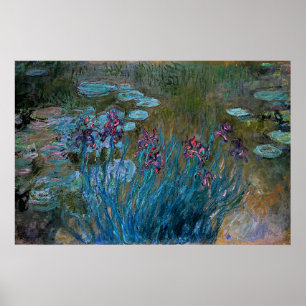 Affiche Monet - Iris et Nymphéas