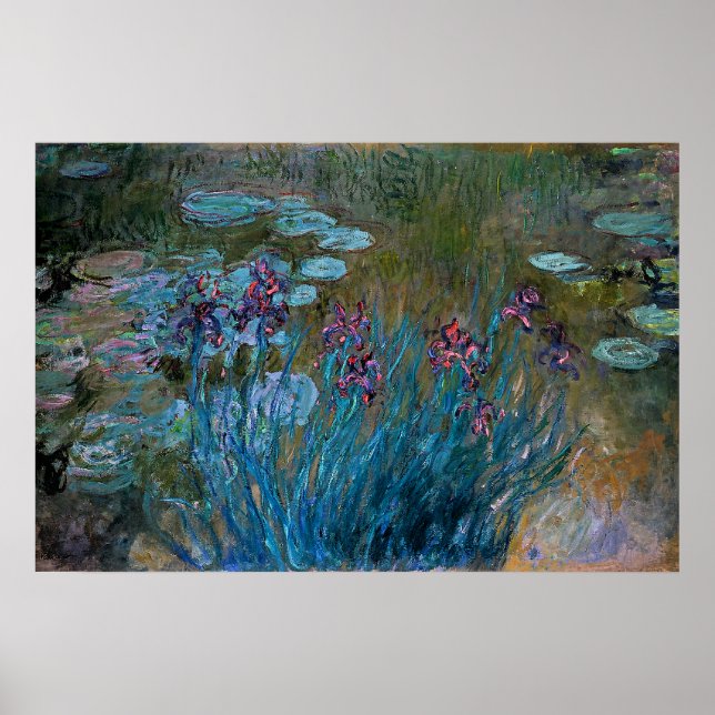 Affiche Monet - Iris et Nymphéas (Devant)
