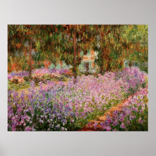 Affiche Monet - Irises dans le jardin de Monet