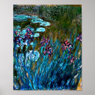 Affiche Monet - Irises et Lys d'Eau