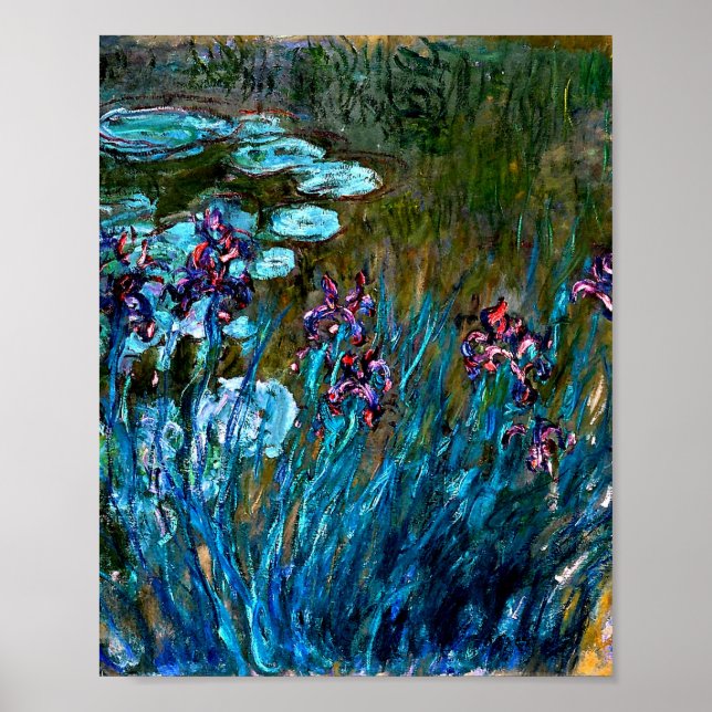 Affiche Monet - Irises et Lys d'Eau (Devant)