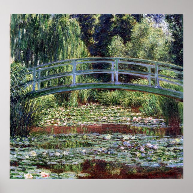 Affiche Monet Japanese Footbridge et Water Lily Pool (Devant)