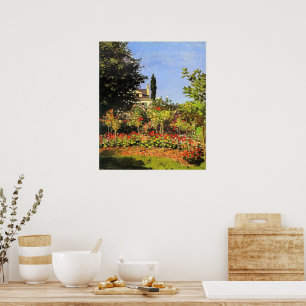 Affiche Monet - Jardin en fleurs