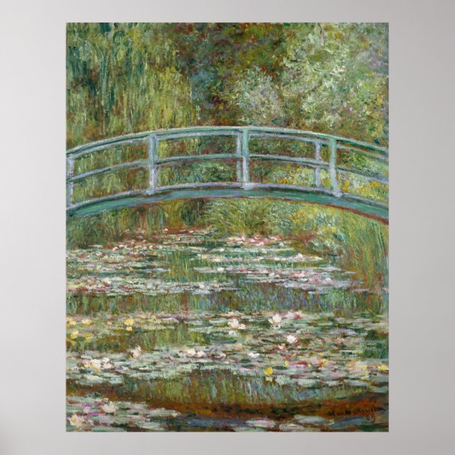 Affiche Monet, jardin, peinture classique (Devant)