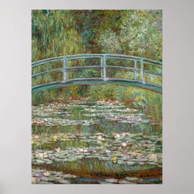 Affiche Monet, jardin, peinture classique (Devant)