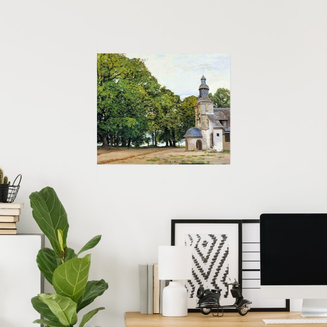 Affiche Monet - La Chapelle Notre-Dame oeuvre d'art, (Bureau à domicile)