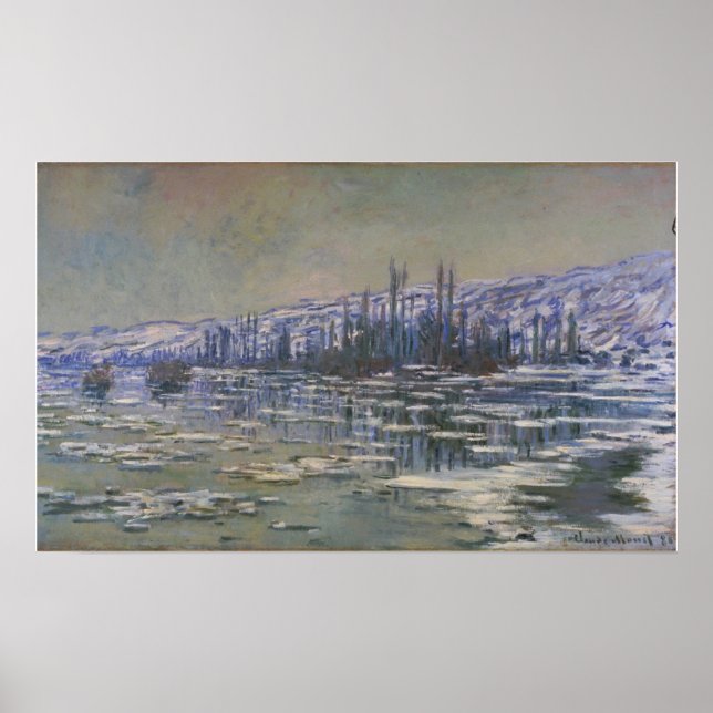 Affiche Monet - La débâcle des glaces (Devant)