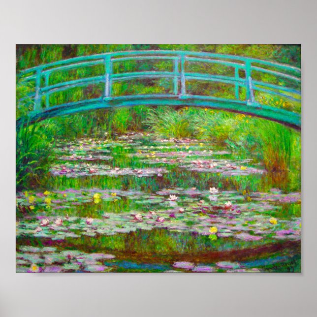 Affiche Monet La passerelle japonaise et les nénuphars (Devant)