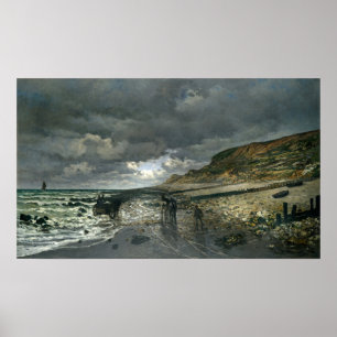 Affiche Monet - La pointe de la Hève à marée basse