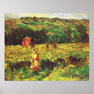 Affiche Monet - La Promenade Près De Limetz 1887