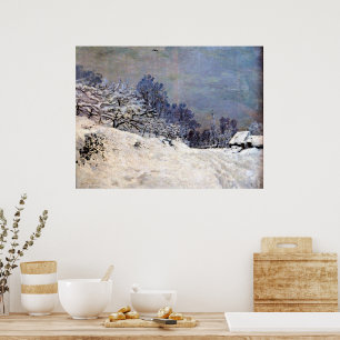 Affiche Monet - La route devant la ferme Saint-Siméon,