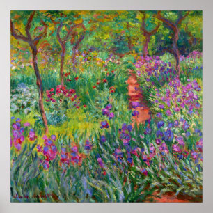 Affiche Monet "Le jardin d'Iris à Giverny"