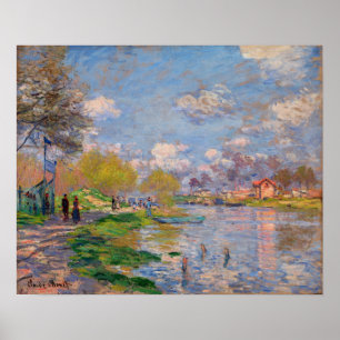 Affiche Monet - Le Printemps au bord de la Seine