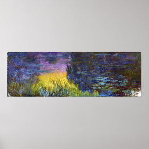 Affiche Monet - Les Nappes D'Eau Réglant Le Soleil