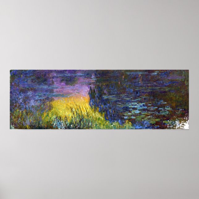 Affiche Monet - Les Nymphéas Coucher de Soleil (Devant)