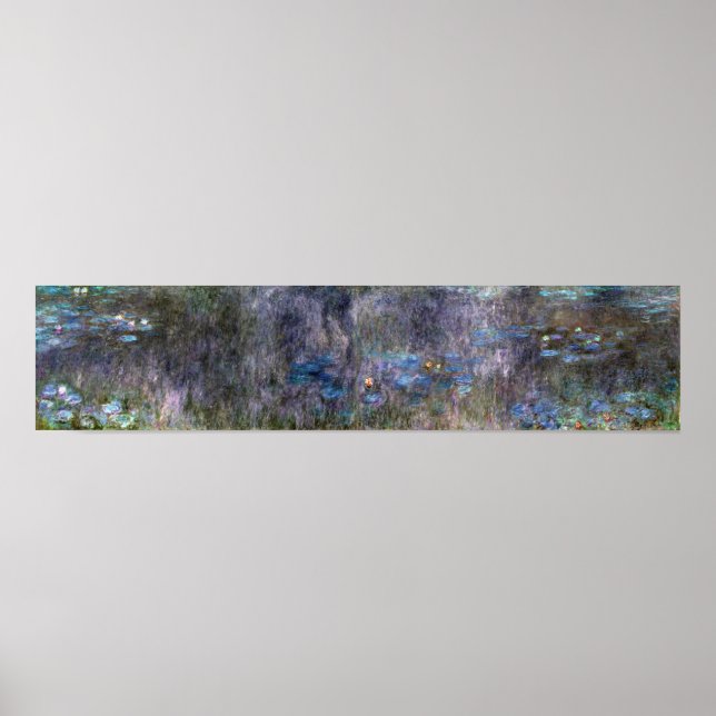 Affiche Monet - Les Reflets d'Arbres de Nymphéas (Devant)