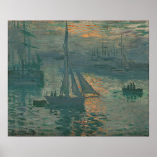 Affiche Monet - Lever du soleil (Marine)