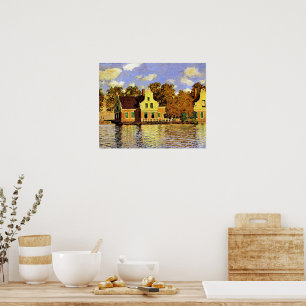 Affiche Monet - Maisons sur la rivière Zaan à Zaandam,