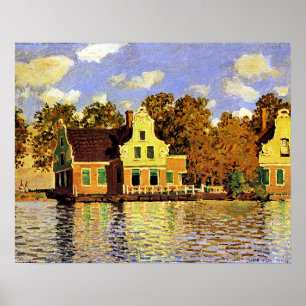 Affiche Monet - Maisons sur la rivière Zaan à Zaandam,