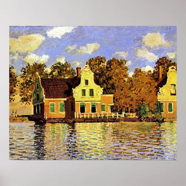 Affiche Monet - Maisons sur la rivière Zaan à Zaandam, (Devant)