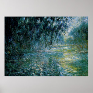 Affiche Monet - Matin sur la Seine dans la pluie
