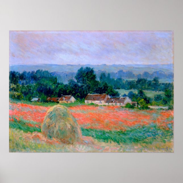 Affiche Monet - Meule à Giverny 1886 (Devant)