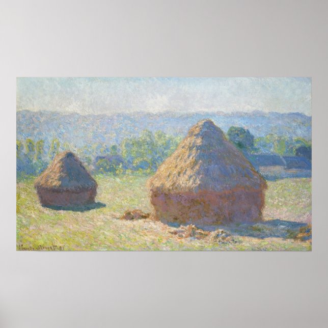 Affiche Monet - Meules, fin de l'été (Devant)