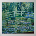 Affiche Monet - Nappes à eau et pont japonais<br><div class="desc">Water Lilies et pont japonais par Claude Monet. Pour plus d'images prêtes à l'affiche de Zedign Art Series Book 2 "Claude Monet - Peintures et dessins Vol 1",  visitez https://books.zedign.com/zas/2.html</div>