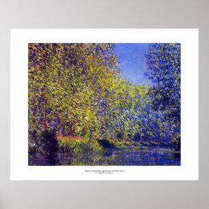 Affiche Monet peinture plier dans la rivière Epte près de 