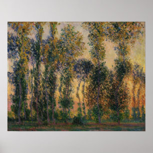 Affiche Monet - Peupliers à Giverny 1888