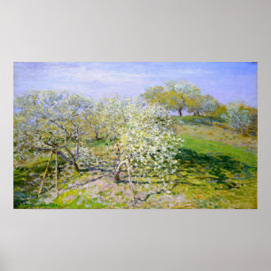 Affiche Monet - Pommiers en fleurs 1873