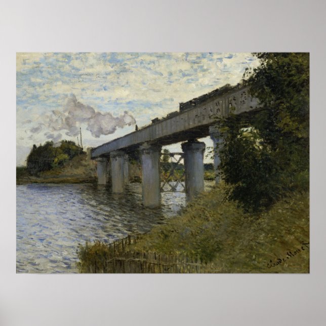 Affiche Monet - Pont Ferroviaire À Argenteuil (Devant)