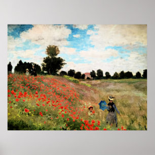 Affiche Monet - Poppies sauvages près d'Argenteuil, art