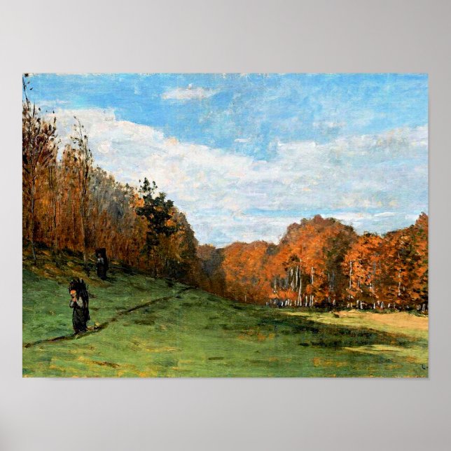 Affiche Monet, Porteurs de bois dans la forêt de Fontaineb (Devant)