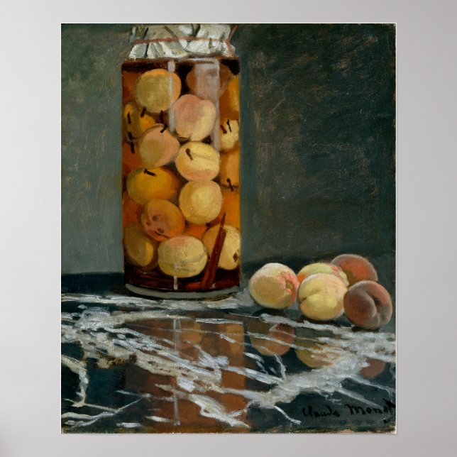 Affiche Monet - Pot de Pêches (Devant)