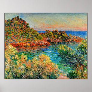 Affiche Monet - Près de Monte Carlo, célèbre peinture,