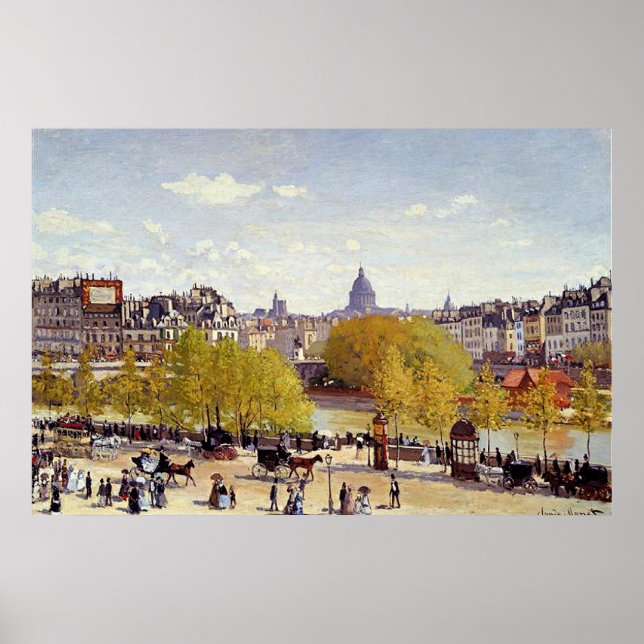Affiche Monet - Quai du Louvre, Paris, (Devant)
