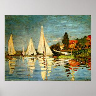 Affiche Monet, Regattas à Argenteuil
