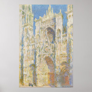 Affiche Monet - Rouen Cathedral West Facade Sunlight