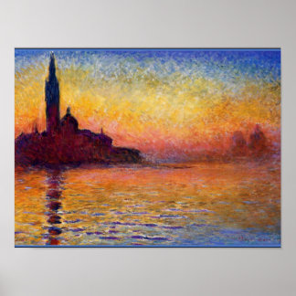 Affiche Monet - San Giorgio Maggiore à Dusk, art
