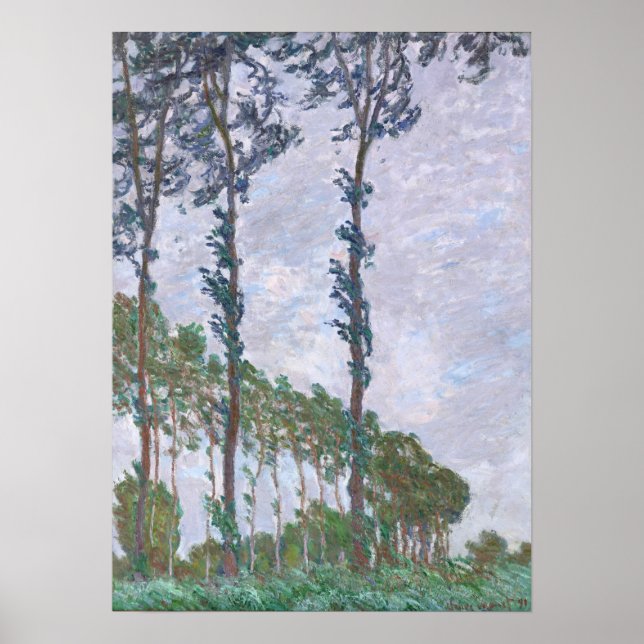 Affiche Monet - Série de l'Effet de Vent des Peupliers (Devant)