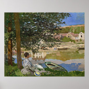 Affiche Monet sur la rive Peinture paysagère