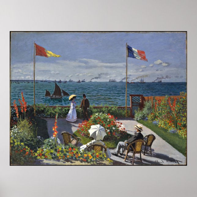 Affiche Monet - Terrasse à Sainte Adresse (Devant)