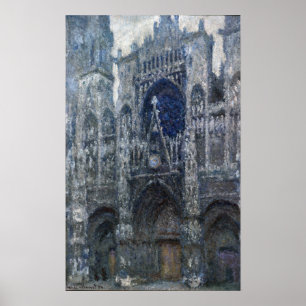 Affiche Monet - The Cathedral In Rouen The Portal, Grey