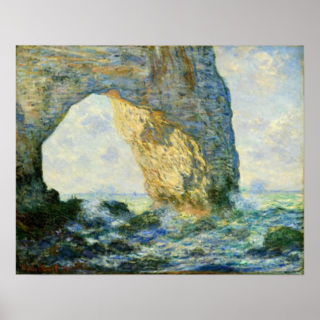 Affiche Monet - The Manneport Rock Arch West Of Etretat (Devant)