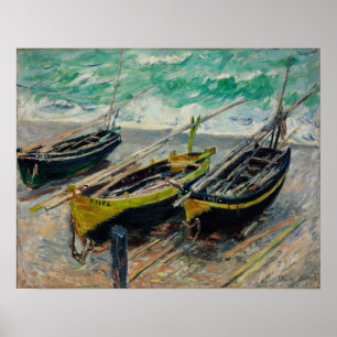 Affiche Monet - Trois bateaux de pêche