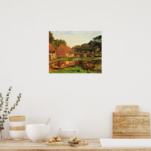 Affiche Monet - Une cour de ferme en Normandie,