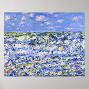 Affiche Monet - Vagues se brisant, célèbre œuvre d'art