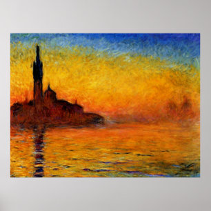 Affiche Monet - Venise au crépuscule