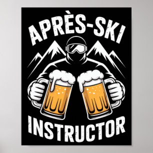Affiche Moniteur Apres Ski Pour Une Soirée De Sports D'Hiv